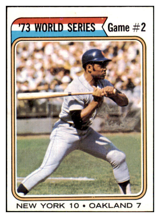 1974 Topps Baseball #473 World Series Game 2 Willie Mays EX-MT 451158