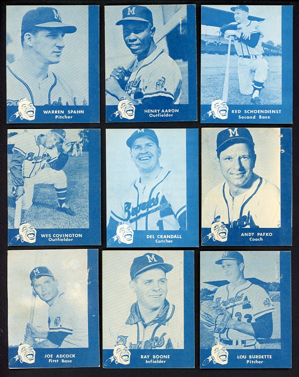 1960 Lake To Lake Milwaukee Braves Complete Set EX Aaron Spahn 451219