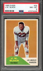 1960 Fleer Football #035 J.W. Slack Chargers PSA 8 NM/MT 451503