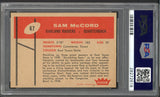 1960 Fleer Football #067 Sam McCord Raiders PSA 8 NM/MT 451535