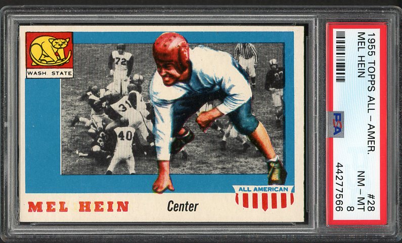 1955 Topps Football #028 Mel Hein Washington State PSA 8 NM/MT 451628