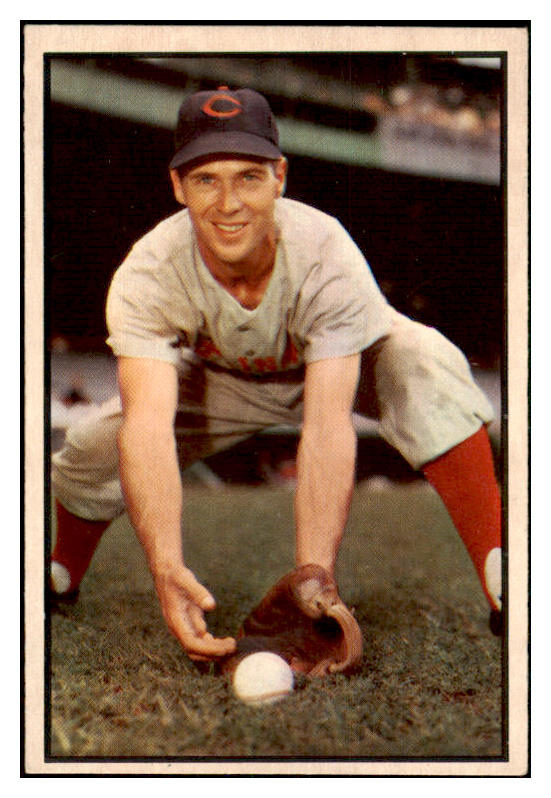 1953 Bowman Color Baseball #108 Bobby Adams Reds EX-MT 451749