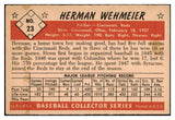 1953 Bowman Color Baseball #023 Herman Wehmeier Reds EX-MT 451833