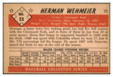1953 Bowman Color Baseball #023 Herman Wehmeier Reds EX-MT 451834