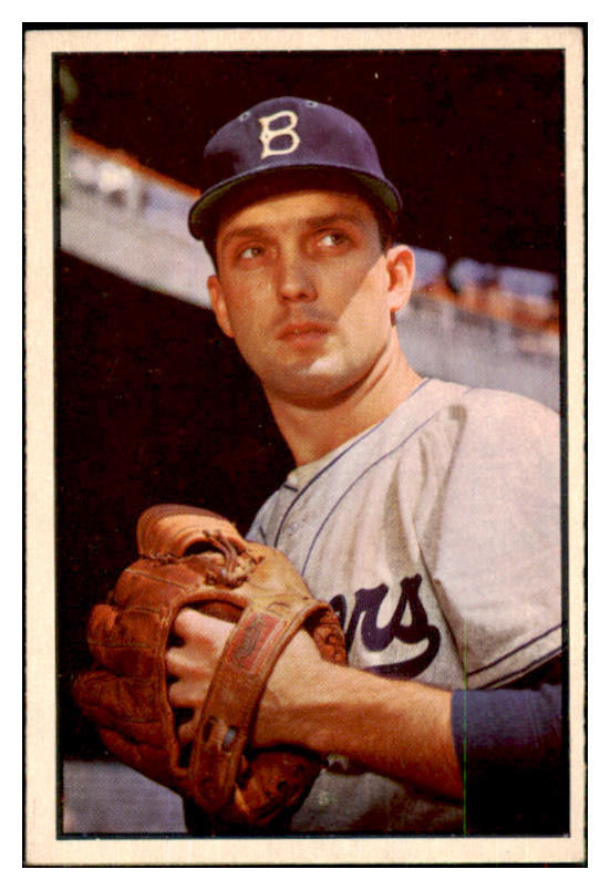 1953 Bowman Color Baseball #012 Carl Erskine Dodgers EX-MT 451851