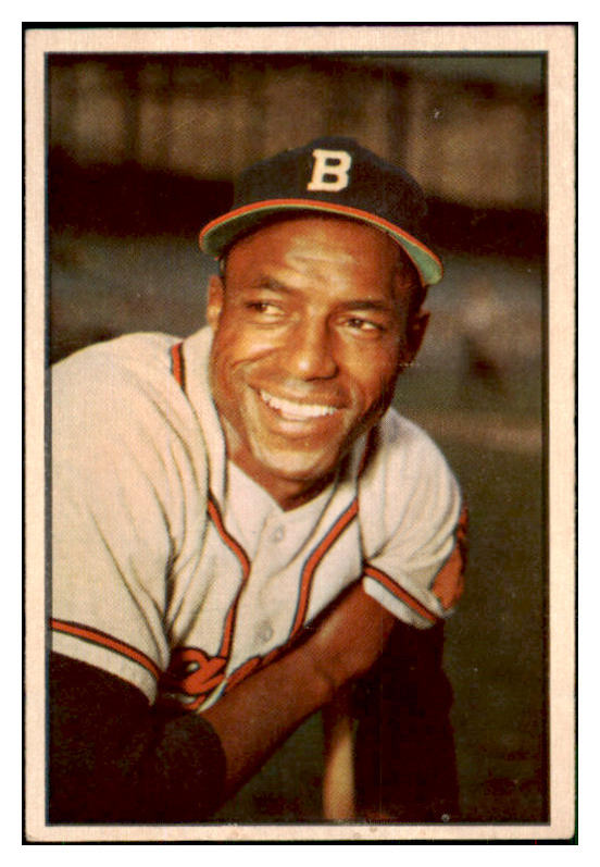 1953 Bowman Color Baseball #003 Sam Jethroe Braves EX-MT 451862