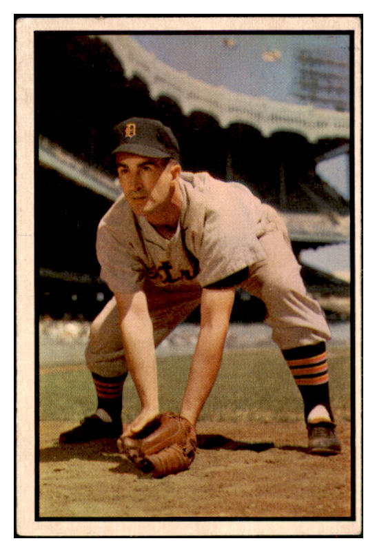 1953 Bowman Color Baseball #134 Johnny Pesky Tigers EX 451880