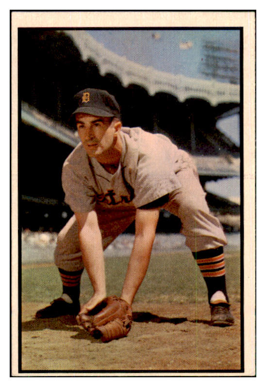1953 Bowman Color Baseball #134 Johnny Pesky Tigers EX 451881