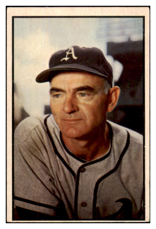 1953 Bowman Color Baseball #095 Wally Moses A's EX 451909