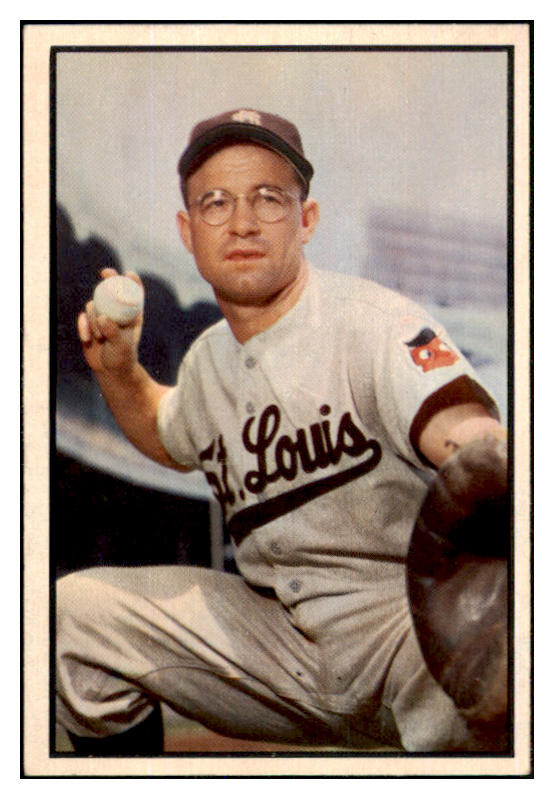 1953 Bowman Color Baseball #070 Clint Courtney Browns EX 451923