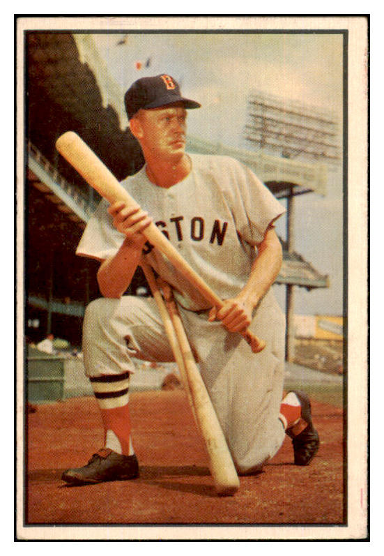 1953 Bowman Color Baseball #025 Hoot Evers Red Sox EX 451955