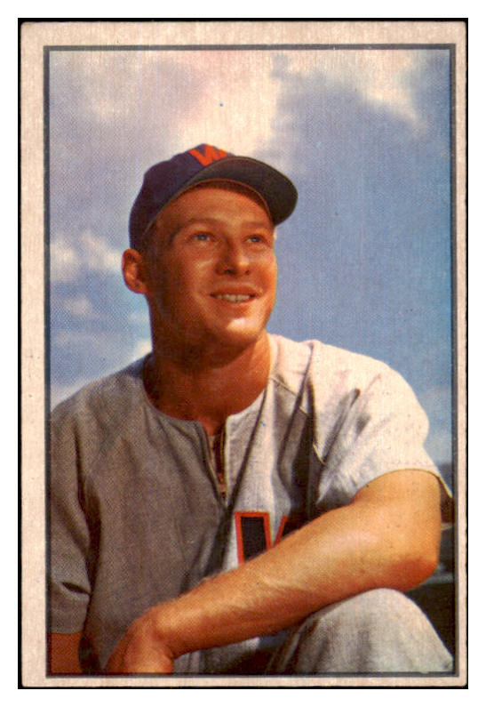 1953 Bowman Color Baseball #024 Jackie Jensen Senators EX 451956