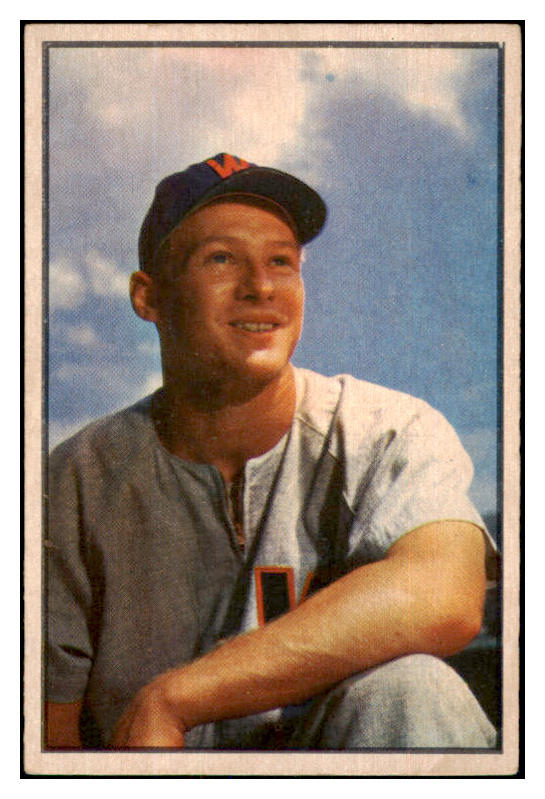 1953 Bowman Color Baseball #024 Jackie Jensen Senators EX 451957