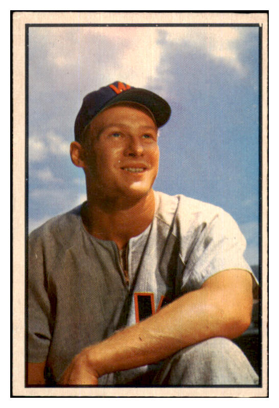 1953 Bowman Color Baseball #024 Jackie Jensen Senators EX 451958