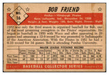 1953 Bowman Color Baseball #016 Bob Friend Pirates EX 451962