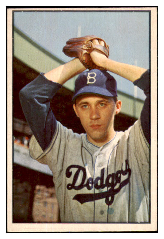 1953 Bowman Color Baseball #014 Billy Loes Dodgers EX 451964