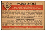 1953 Bowman Color Baseball #144 Warren Hacker Cubs VG-EX 451990