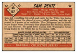 1953 Bowman Color Baseball #137 Sam Dente White Sox VG-EX 452001