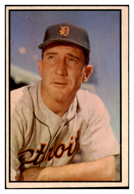 1953 Bowman Color Baseball #132 Fred Hutchinson Tigers VG-EX 452006
