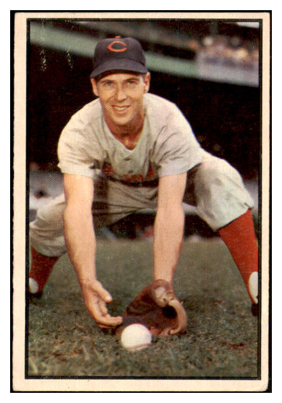 1953 Bowman Color Baseball #108 Bobby Adams Reds VG-EX 452030