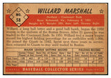 1953 Bowman Color Baseball #058 Willard Marshall Reds VG-EX 452063