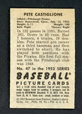 1952 Bowman Baseball #047 Pete Castiglione Pirates EX-MT 452112