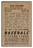1952 Bowman Baseball #226 Alex Kellner A's VG-EX 452151