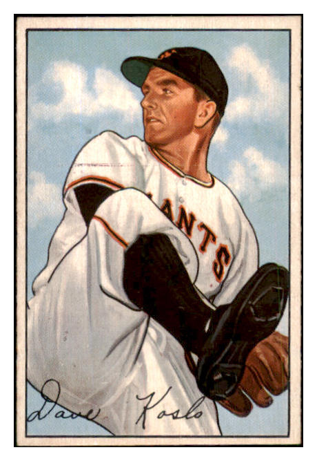 1952 Bowman Baseball #182 Dave Koslo Giants EX-MT 452173