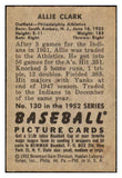 1952 Bowman Baseball #130 Allie Clark A's EX-MT 452186