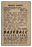 1952 Bowman Baseball #135 Mickey Harris Senators EX-MT 452188