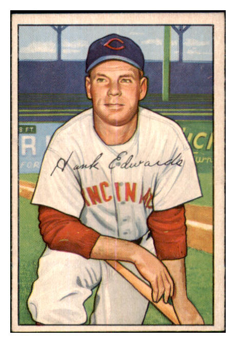 1952 Bowman Baseball #141 Hank Edwards Reds EX-MT 452194