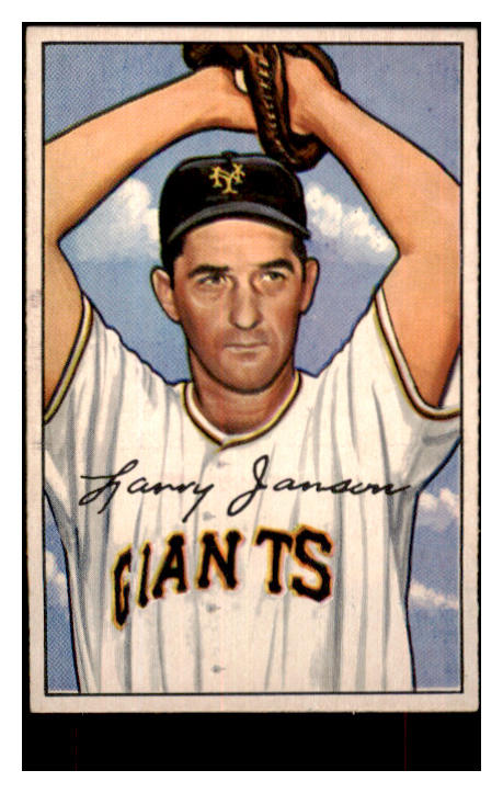 1952 Bowman Baseball #090 Larry Jansen Giants EX-MT 452206