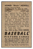 1952 Bowman Baseball #222 Dixie Howell Reds EX-MT 452272