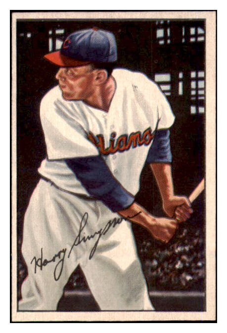 1952 Bowman Baseball #223 Harry Simpson Indians EX-MT 452273