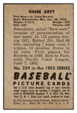 1952 Bowman Baseball #229 Hank Arft Browns EX-MT 452278