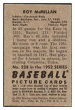 1952 Bowman Baseball #238 Roy McMillan Reds EX-MT 452280
