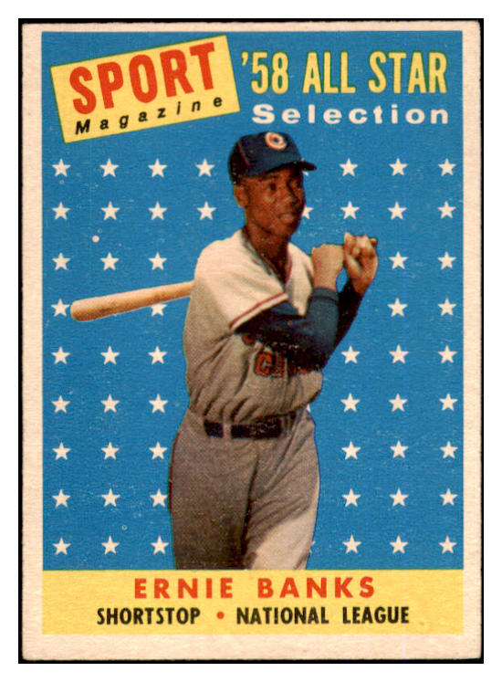 1958 Topps Baseball #482 Ernie Banks A.S. Cubs EX 452303