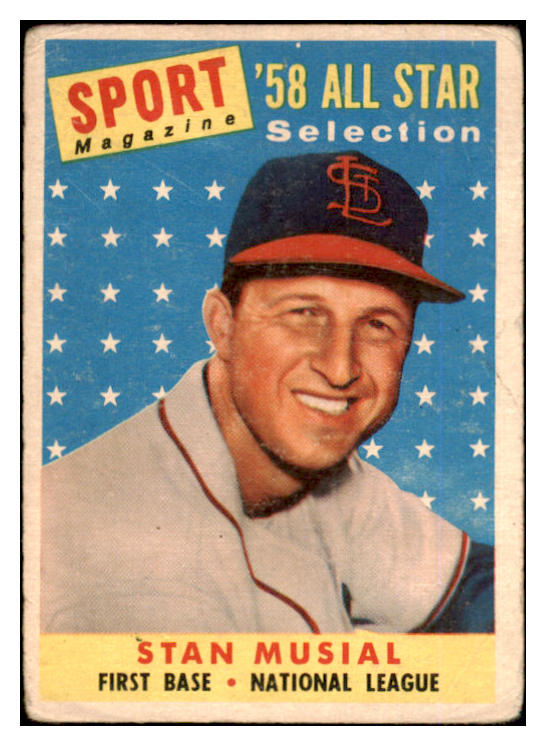 1958 Topps Baseball #476 Stan Musial A.S. Cardinals Good 452306