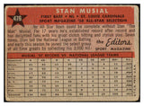1958 Topps Baseball #476 Stan Musial A.S. Cardinals Good 452306
