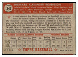 1952 Topps Baseball #245 Sherry Robertson Senators GD-VG 452399