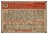 1952 Topps Baseball #218 Clyde Mccullough Pirates Good 452407