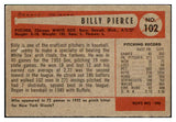 1954 Bowman Baseball #102 Billy Pierce White Sox VG 452418