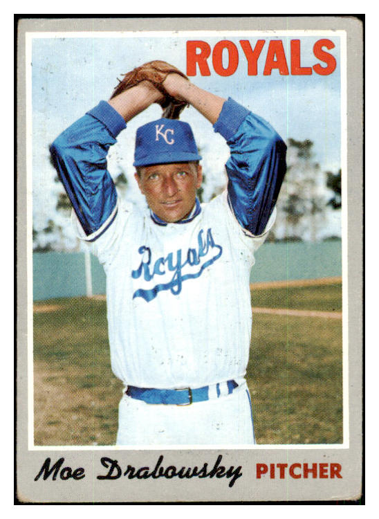 1970 Topps Baseball #653 Moe Drabowsky Royals VG-EX 452460