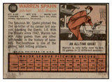 1962 Topps Baseball #100 Warren Spahn Braves VG-EX 452524