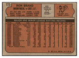 1972 Topps Baseball #773 Ron Brand Expos VG 452533