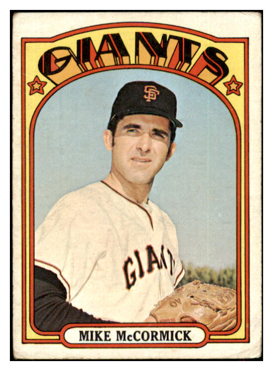 1972 Topps Baseball #682 Mike McCormick Giants GD-VG 452551
