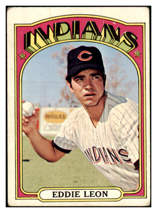 1972 Topps Baseball #721 Eddie Leon Indians VG 452564