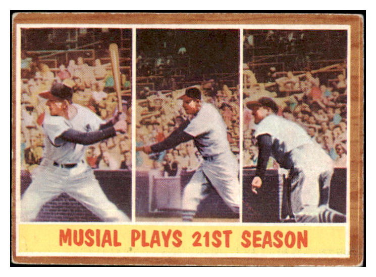 1962 Topps Baseball #317 Stan Musial IA Cardinals VG 452572