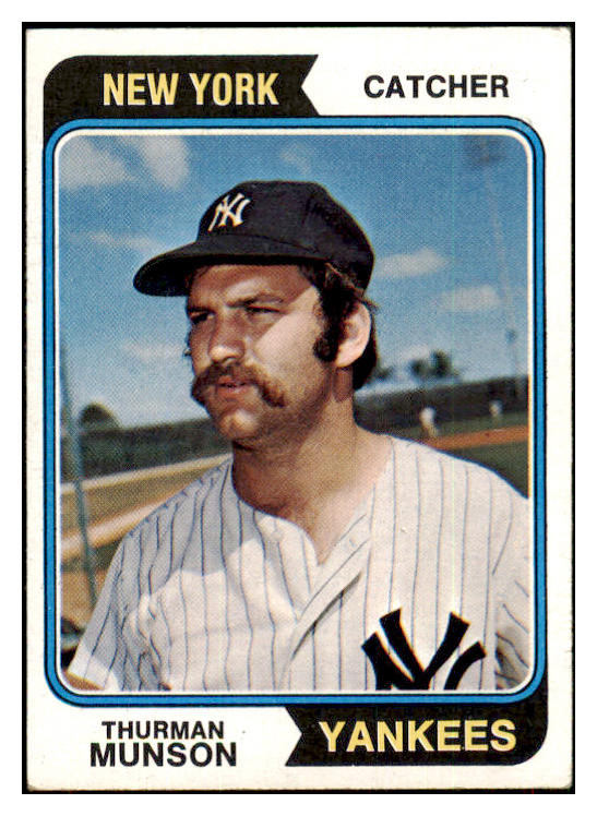 1974 Topps Baseball #340 Thurman Munson Yankees EX 452589