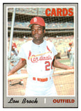 1970 Topps Baseball #330 Lou Brock Cardinals EX 452655